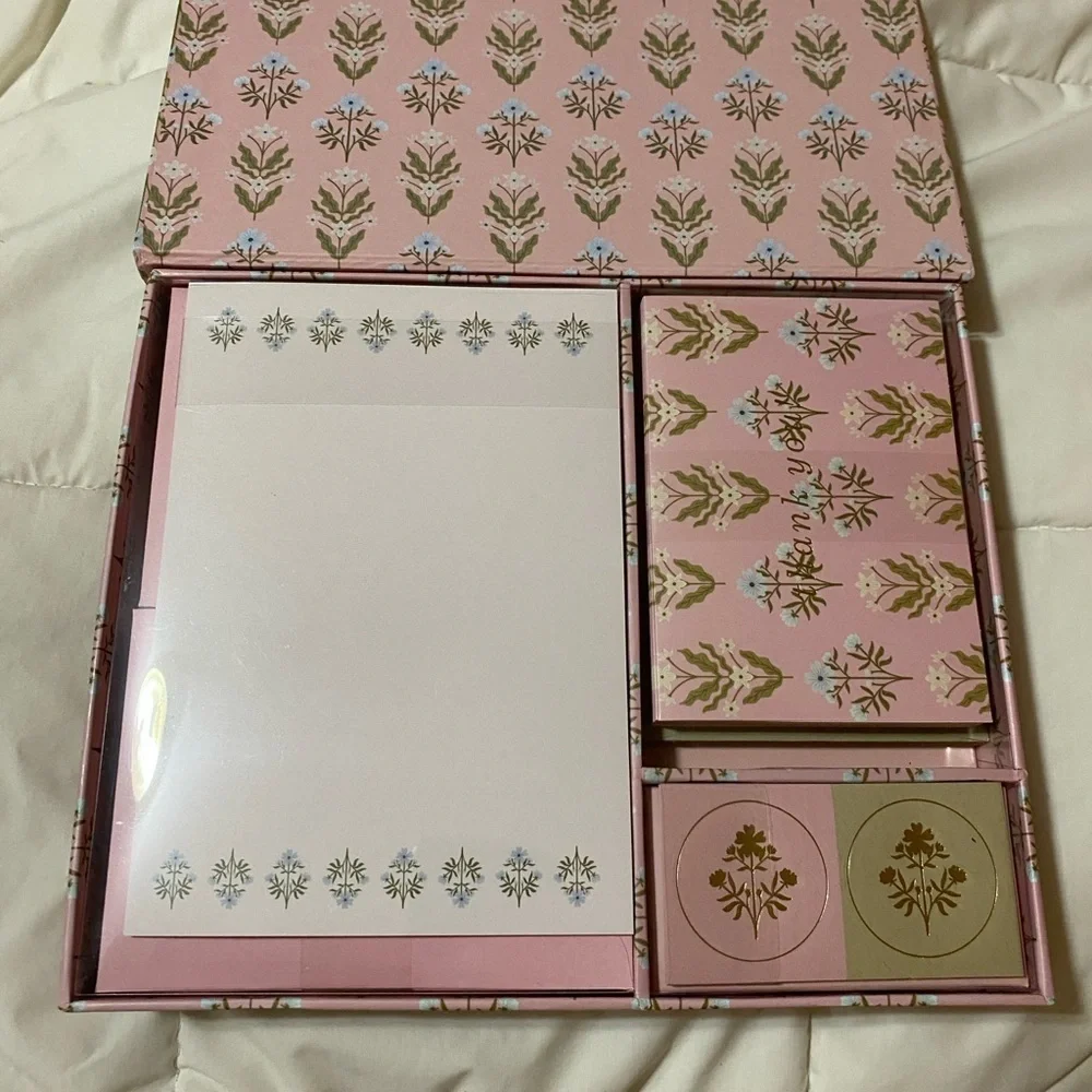 Fringe Studio Pink and Gold Stationery Set